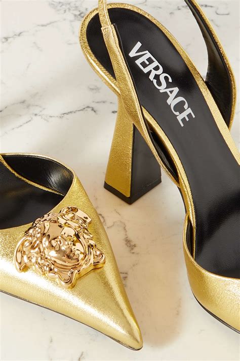 versace la medusa slingback pumps.